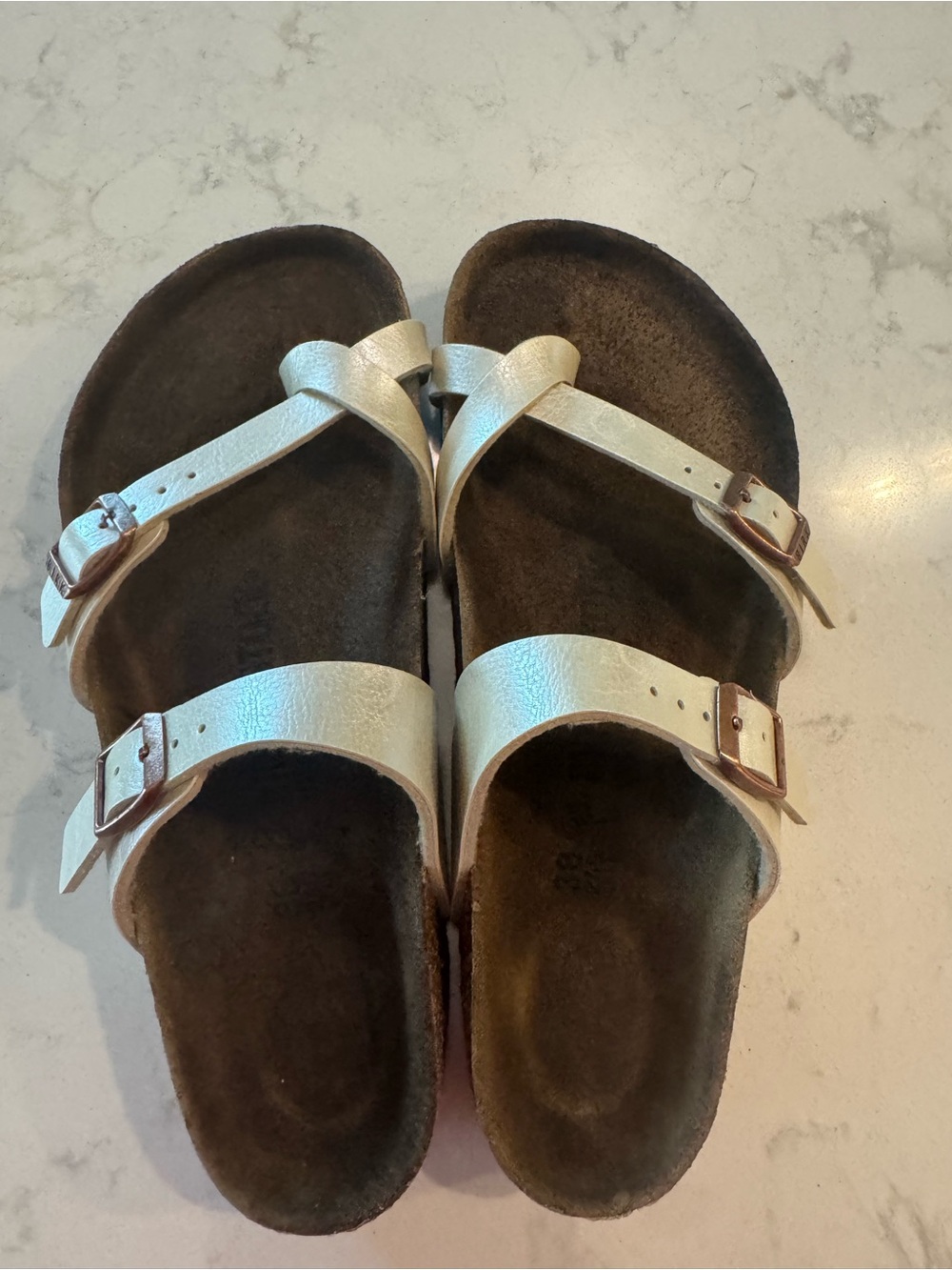 Birkenstock Mayari sandals pearl white size US 7/38